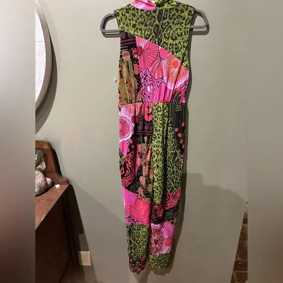 FUZZI TUTA SLEEVELESS JUMPSUIT IN FLORA